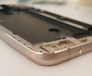 Cellphone middle frame PVD coating removal